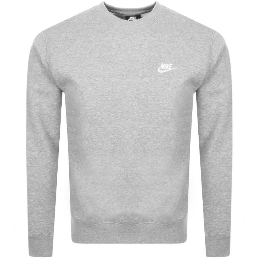 grey nike club sweatshirt
